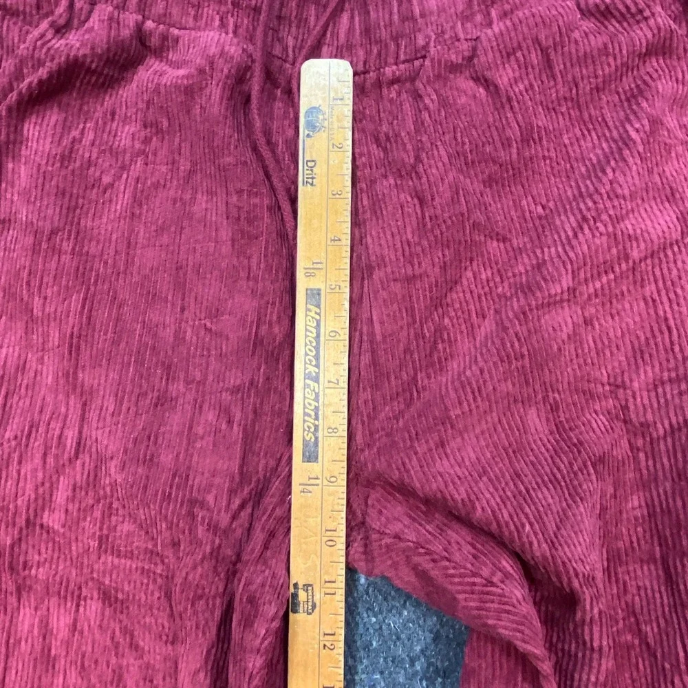Krooked Skateboards Corduroy Pants Sz XL Mens Burgundy Skater Eyes Logo Lounge